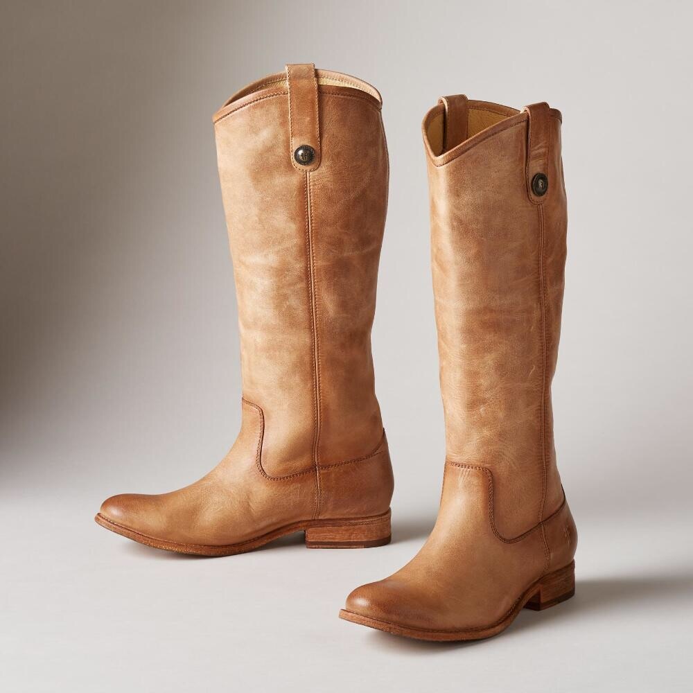 Frye Melissa Button Tan Boots Size 7